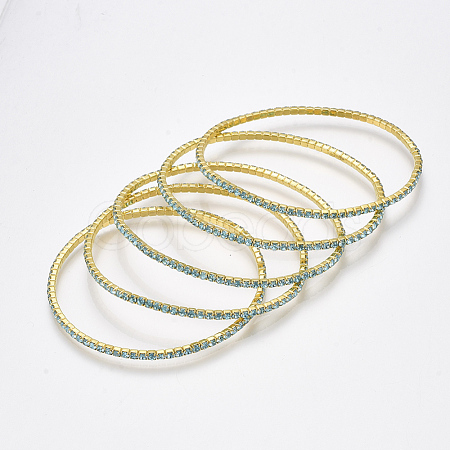 Brass Claw Chain Stretch Bracelets BJEW-T010-02G-10-1