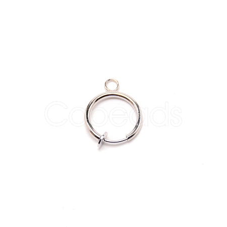 Brass Clip-on Hoop Earring Findings KK-WH0047-02D-1