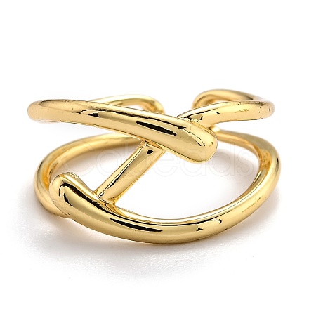 Brass Cuff Rings RJEW-O044-03G-1