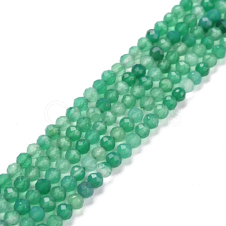 Natural Green Onyx Agate Beads Strands G-D463-02-1