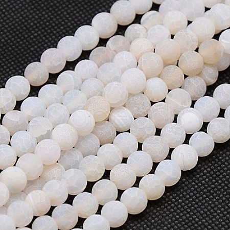 Natural Weathered Agate Beads Strands X-G-G589-8mm-03-1