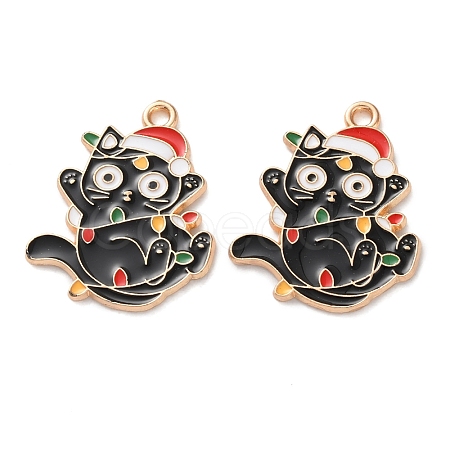 Christmas Theme Alloy Enamel Pendants ENAM-Z022-03B-1