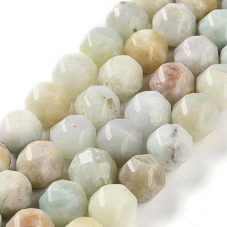 Natural Flower Amazonite Beads Strands G-NH0021-A01-02-1