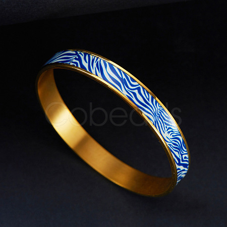 Luminous Golden Stainless Steel Bangles for Women PW-WG1F09E-03-1