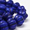 Dyed Synthetic Turquoise Bead Strands, Pumpkin, Medium Blue, 14x12mm, Hole: 1mm, about 312pcs/1000g