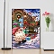 Christmas DIY Diamond Painting Kits, with Resin Rhinestones, Diamond Sticky Pen, Tray Plate and Glue Clay, Gnome, 400x300mm