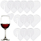 SUNNYCLUE Acrylic Mirror Wine Glass Charms, Goblet Marker, Clear, Heart, 45x50x1.5mm, 20pcs/box