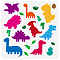 PET Hollow Out Drawing Painting Stencils, for DIY Scrapbook, Photo Album, Dinosaur, 30x30cm