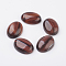 Natural Dyed & Heated Red Tiger Eye Flat Back Cabochons, Oval, 25x18x7~7.5mm