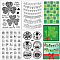 CRASPIRE 4 Sheets 4 Styles PVC Plastic Stamps, for DIY Scrapbooking, Photo Album Decorative, Cards Making, Stamp Sheets, Film Frame, Saint Patrick's Day Themed Pattern, 160x110x3mm, 1 sheet/style