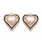 Rack Plating Alloy Rhinestone Pendants, with ABS Plastic Imitation Pearl, Heart, Black, 18.5x16.5x5.5mm, Hole: 1.8mm