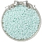 Baking Paint Glass Seed Beads, Round Hole, Peanut, Pale Turquoise, 6x4mm, Hole: 1mm, about 100pcs/set