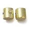 UV Plating CCB Plastic Beads, Texture, Column, Champagne Gold, 13.5x14mm, Hole: 2mm