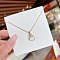 Acrylic with Rhinestone Pendant Necklaces, Titanium Steel Cable Chain Necklaces , Shell Shape,  8.27~19.69 inch(21~50cm) 