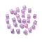 Transparent Acrylic Beads, Imitation Gemstone Beads, Cube, Medium Purple, 6x6x6mm, Hole: 1.6mm