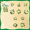 Beautiful Day Sticker Pack Christmas Flower Season Series Self-Adhesive PET Picture Stickers, for DIY Album Scrapbook, Greeting Card, Background Paper, Magazine, Green, 80x80mm