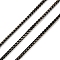 Rack Plating Brass Box chain, Black, 1.6mm, 20yard/roll