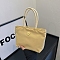 Nylon Cloth Tote Bags, Women Bags, Lemon Chiffon, 21x18cm