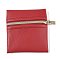 Imitation Leather Jewelry Storage Zipper Bags, for Earrings, Rings, Bracelets, Square, FireBrick, 8x8x0.7cm