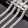 Nbeads Double Rows Alloy Rhinestone Cup Chain FIND-NB0002-71-4