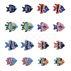 DICOSMETIC 16Pcs 8 Colors Handmade Porcelain Beads PORC-DC0001-01-1