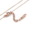Ion Plating(IP) 304 Stainless Steel with Polymer Clay Rhinestone Necklaces NJEW-G081-09RG-3