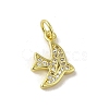 Real 18K Gold Plated Brass Pave Cubic Zirconia Pendants KK-M283-04A-01-1