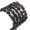 5Pcs 5 Style Natural Obsidian Chips Stretch Bracelets Set BJEW-JB09551-03-3