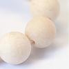 Frosted Natural Fossil Round Bead Strands G-E334-4mm-22-4