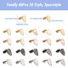  Jewelry 40Pcs 20 Style 304 Stainless Steel Stud Earring Findings STAS-PJ0001-23-9
