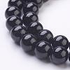 Synthetic Black Stone Beads Strands G-H1628-8mm-1-3