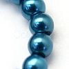 Baking Painted Pearlized Glass Pearl Round Bead Strands HY-Q003-12mm-06-3