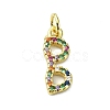 Brass Micro Pave Colorful Cubic Zirconia Pendants KK-H475-10G-1