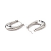 316 Stainless Steel Hoop Earrings EJEW-I282-01A-01P-3