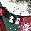 Christmas Theme Glass Dangle Earrings EJEW-TA00475-02-2