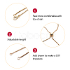 SUNNYCLUE 6Pcs Brass Slider Bracelets Makings AJEW-SC0001-29-3