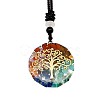 Resin & Natural & Synthetic Mixed Gemstone Pendant Necklaces OG4289-20-1