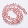 Cherry Quartz Glass Beads Strands GSR10mmC054-3