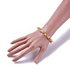 Natural Topaz Jade Beads Stretch Bracelets BJEW-JB04152-02-3