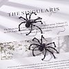 Glass Seed Braided Spider Long Dangle Earrings EJEW-TA00085-4