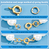 40Pcs 2 Colors Brass Spring Ring Clasps FIND-AB00027-4