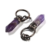 Natural Amethyst Faceted Pointed Bullet Pendants G-A221-03B-2