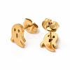 Halloween Ghosts 304 Stainless Steel Stud Earrings for Women EJEW-B019-04G-2