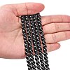 Synthetic Black Stone Beads Strands X-G-G088-6mm-5