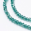 Electroplate Glass Beads Strands GLAA-F076-FR04-3