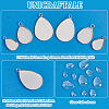 Unicraftale DIY Blank Teardrop Dome Pendant Making Kit DIY-UN0005-01-5