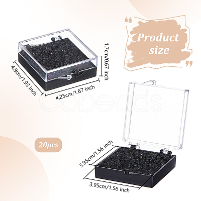 Plastic Badge Storage Gift Box CON-WH0099-06E-1