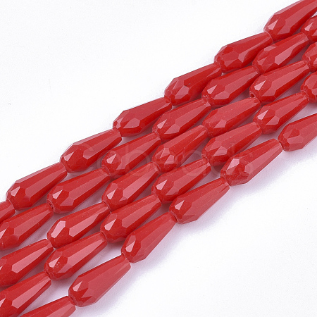 Opaque Solid Color Glass Beads Strands X-GLAA-T009-001A-1