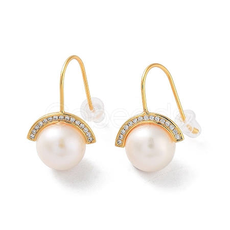 Natural Pearl Dangle Earrings for Women EJEW-E303-13G-1
