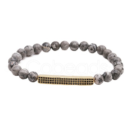 6MM Natural Netstone Beaded Bracelets PY2315-7-1